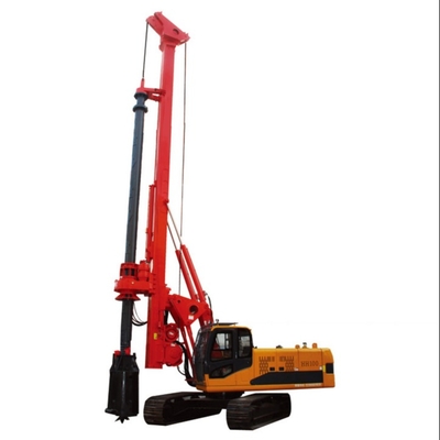แท่นขุดเจาะหลุมเจาะต้นทุนต่ำไฮดรอลิก CFA Piling Rig 100kN.m สำหรับการเจาะขนาดเล็ก