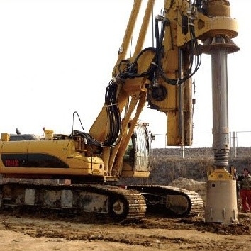แท่นขุดเจาะแบบหมุน TR280 ติดตั้งบน CAT336D เดิมที่มีความลึกสูงสุด 85 ม. สำหรับการเจาะฐานราก