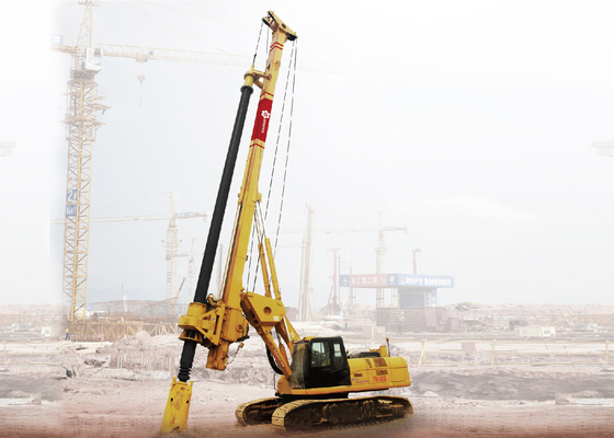 งานก่อสร้าง 180 kN.m Earth Auger Borehole Hydraulic Drilling Piling Rig Machine